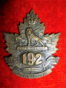 192nd Battalion (Crowsnest Pass) Cap Badge